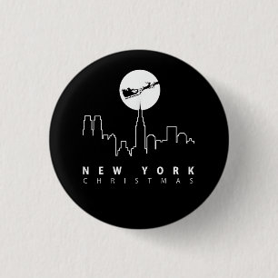 Weihnachten in New York City Button
