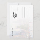 Weihnachten in New York City Watercolor Postcard Einladung (Rückseite)