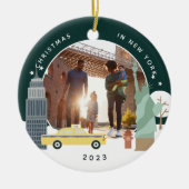 Weihnachten in New York Keepake Foto Keramik Ornament (Vorne)