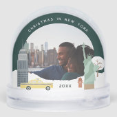 Weihnachten in New York Keepake Foto Schneekugeln (Rückseite)