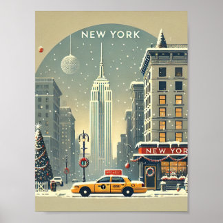 Weihnachten in New York | Statue of Liberty Ferien Poster