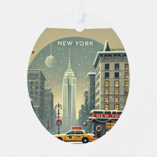 Weihnachten in New York | Statue of Liberty Urlaub Ornament Aus Metall