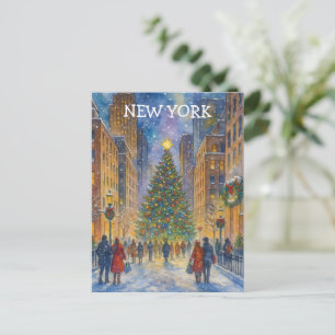Weihnachten in New York – Winterliche Stadtansicht Postkarte