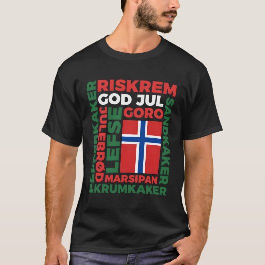 Weihnachten in Norwegen Langschläfer Shirt Jul Nor (Vorderseite)