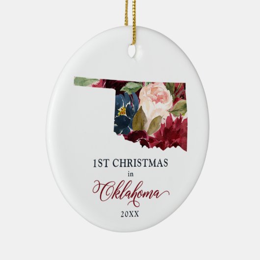 Weihnachten in Oklahoma Ok Personalisiert Keramik Ornament (Rechts)