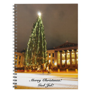 Weihnachten in Oslo, Norwegen Notizblock