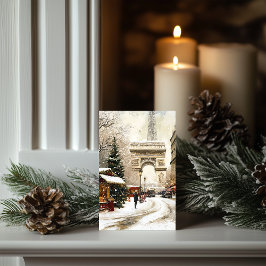 Weihnachten in Paris: Arc de Triomphe Winterlandsc