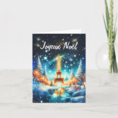 Weihnachten in Paris, Eiffelturm Karte (Vorderseite)