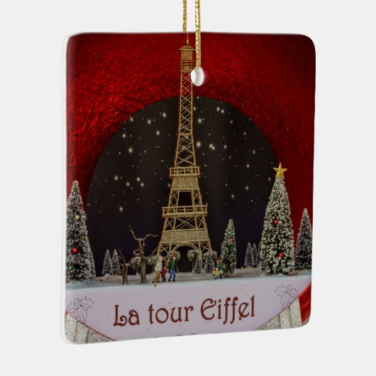 Weihnachten in Paris, Eiffelturm Keramikornament (Rechts)