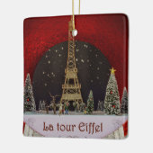 Weihnachten in Paris, Eiffelturm Keramikornament (Links)