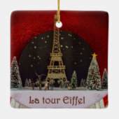 Weihnachten in Paris, Eiffelturm Keramikornament (Rückseite)