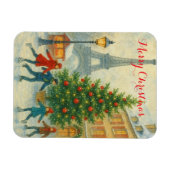 Weihnachten in Paris Eiffelturm Winter Magnet (Horizontal)