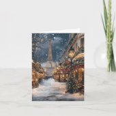 Weihnachten in Paris: Eiffelturmmarkt nachts (Vorderseite)