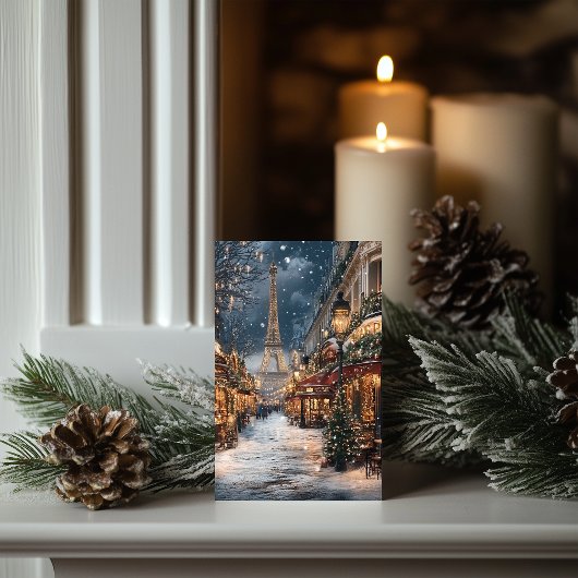 Weihnachten in Paris: Eiffelturmmarkt nachts