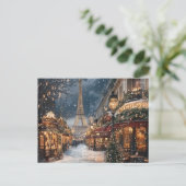 Weihnachten in Paris: Eiffelturmmarkt nachts (Stehend Vorderseite)