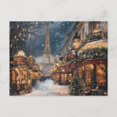 Weihnachten in Paris: Eiffelturmmarkt nachts (Vorderseite)