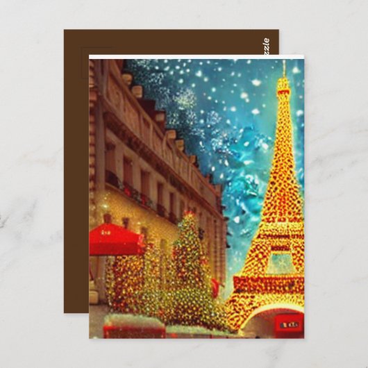 Weihnachten in Paris, Ellenturm Postkarte (Vorne/Hinten)