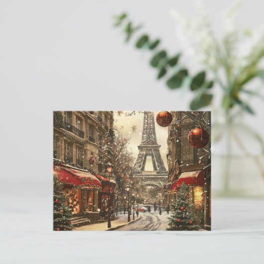 Weihnachten in Paris: Festlicher Eiffelturm Boulev (Stehend Vorderseite)