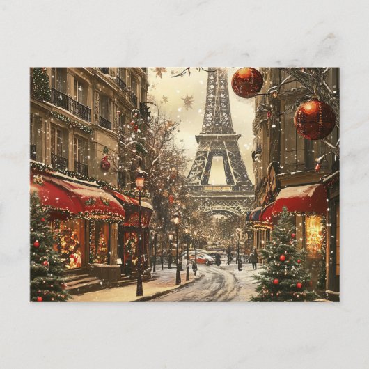 Weihnachten in Paris: Festlicher Eiffelturm Boulev (Vorderseite)