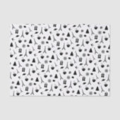 Weihnachten in Paris | GEMUSTERT Seidenpapier (Vorderseite)