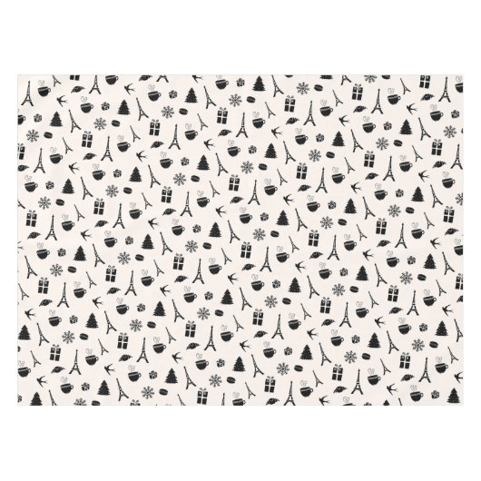 Weihnachten in Paris | GEMUSTERT Tischdecke (Vorderseite (Horizontal))