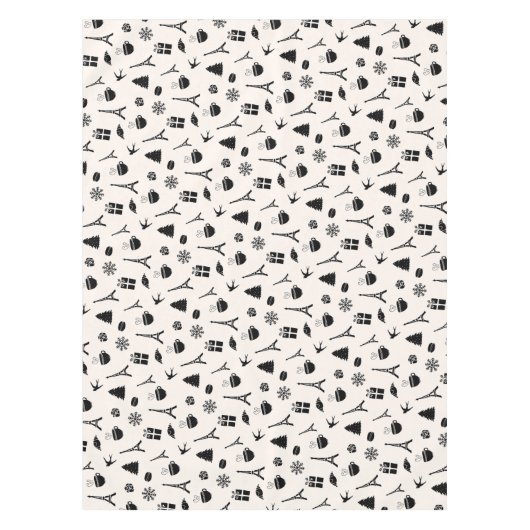 Weihnachten in Paris | GEMUSTERT Tischdecke (Vorderseite)