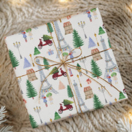 Weihnachten in Paris in der Stadt der Lichter Geschenkpapier