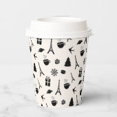 Weihnachten in Paris | Joyeux Weihnachten Pappbecher (Rückseite)