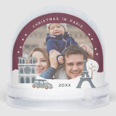 Weihnachten in Paris Keepake Foto Schneekugeln (Rückseite)