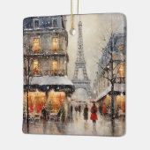 Weihnachten in Paris Keramikornament (Links)