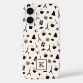 Weihnachten in Paris | MIT MONOGRAMM Case-Mate iPhone Hülle (Rückseite)