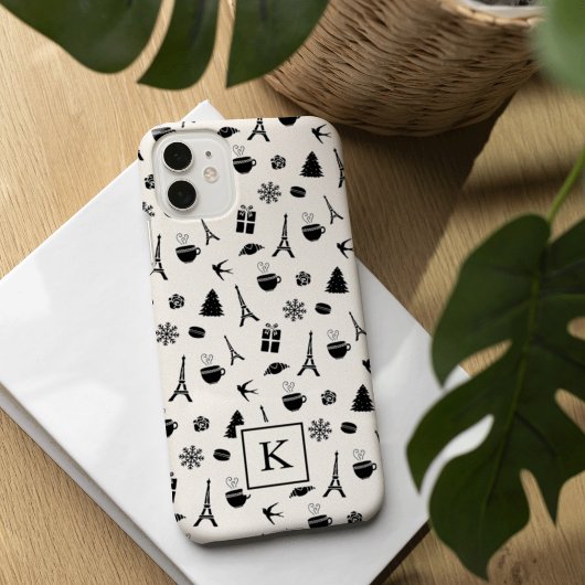 Weihnachten in Paris | MIT MONOGRAMM Case-Mate iPhone Hülle