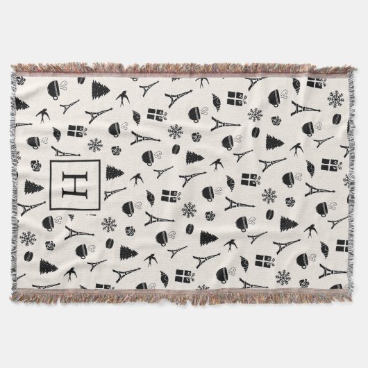 Weihnachten in Paris | MIT MONOGRAMM Decke (Vorderseite)