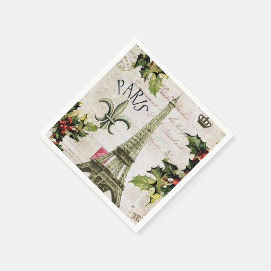Weihnachten in Paris Serviette (Ecke)
