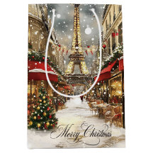 Weihnachten in Paris Vintage-Festtagsstraßenszene