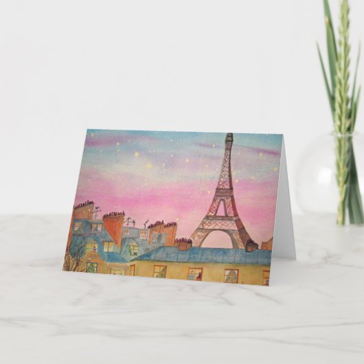 Weihnachten in Paris Wasserfarbe (Vorderseite)