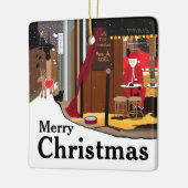 Weihnachten in Paris Weihnachten Keramik Ornament (Links)