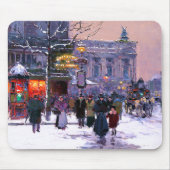 Weihnachten in Paris. Weihnachtsgeschenk Mousepad (Vorne)