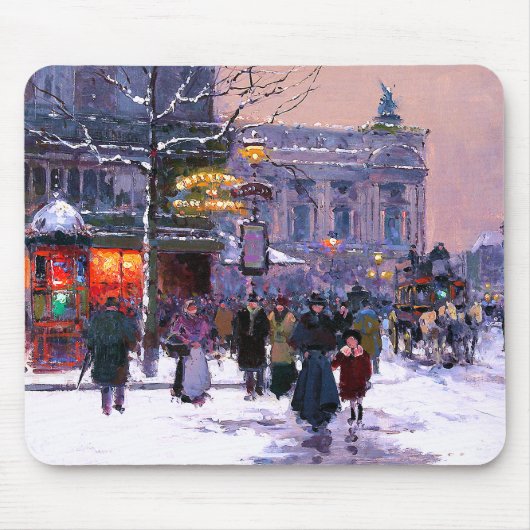 Weihnachten in Paris. Weihnachtsgeschenk Mousepad (Vorne)