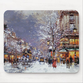 Weihnachten in Paris. Weihnachtsgeschenk Mousepad
