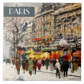 Weihnachten in Paris. Weihnachtsgeschenke Keramik  Fliese (Vorderseite)