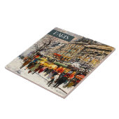 Weihnachten in Paris. Weihnachtsgeschenke Keramik Fliese (Seite)