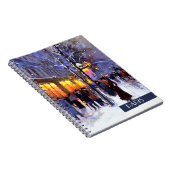 Weihnachten in Paris. Weihnachtsgeschenkpapier Notizblock (Rechte Seite)