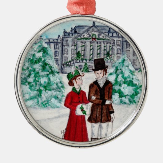 Weihnachten in Pemberley Ornament Aus Metall (Vorne)