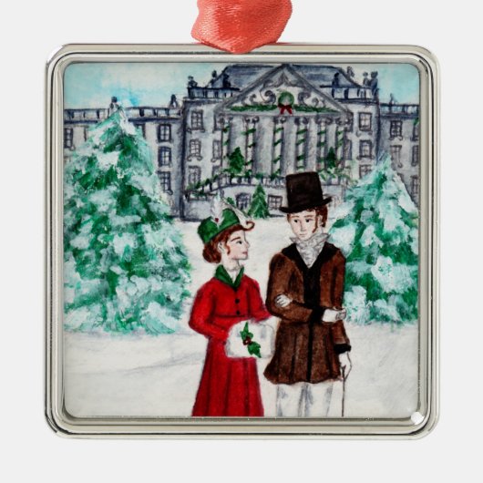 Weihnachten in Pemberley Ornament Aus Metall (Vorne)