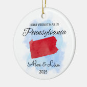 Weihnachten in Pennsylvania Staat Ornament (Links)