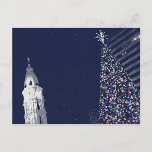 Weihnachten in Philadelphia mit anpassbarem Text (Vorderseite)