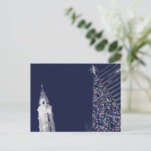 Weihnachten in Philadelphia mit anpassbarem Text (Stehend Vorderseite)