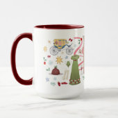 Weihnachten in Randalls (Maroon 15 oz) Tasse (Links)