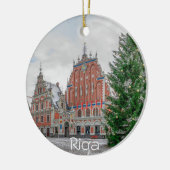 Weihnachten in Riga Lettland Keramik Ornament (Links)